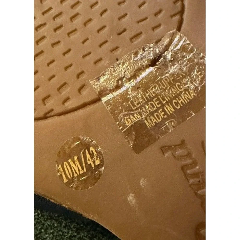 Lucky Brand Womens Navy Blue Leather Strappy Wedge Sandals Size 10M 42